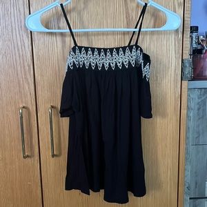 Black off shoulder top